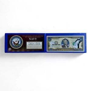 Navy Colorized United States of America $2 Bill